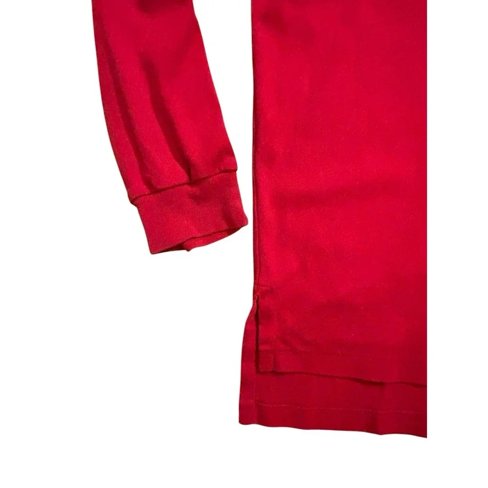 Polo Ralph Lauren Mens Red Long Sleeve Pullover Collared Shirt Cotton Size XXL‎